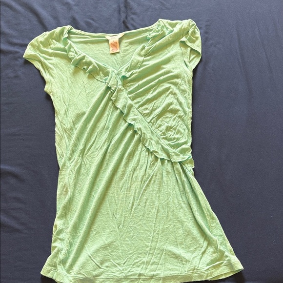Turquoise Ruffled Women's Top - Picture 1 of 1